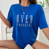 Over Thinking Letter Print Women Cotton Breathable Tee